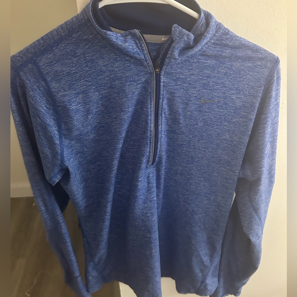 Nike Blue Zip Up Sweater with Classic Design
